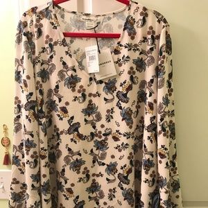 Boho blouse (NWT) - pullover blouse (floral)